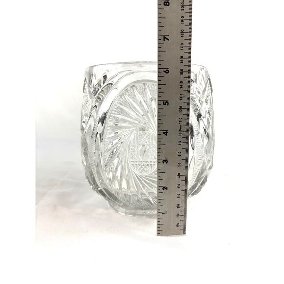 Antique EAPG Three Mold Victorian Pressed Glass Jar Ice Bucket 6.5" - Picture 4 of 16